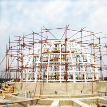 Prefab fiberglass modern steel frame mosque dome strutcure construction